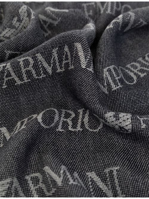 Sciarpa in misto lana lettering jacquard all over Emporio Armani | 625060 CC786.00635